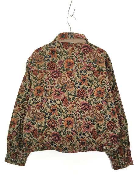 レディース 古着 90s WoolRich カラフル 花 ボタニカル 総柄 ゴブラン