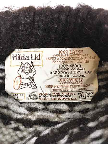 袖丈約4380s L.L.Bean × Hilda Ltd ノルディック柄 ウールニット