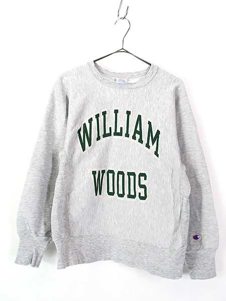 古着 80s USA製 Champion Reverse Weave 「WILLIAM WOODS」 2段 アーチ