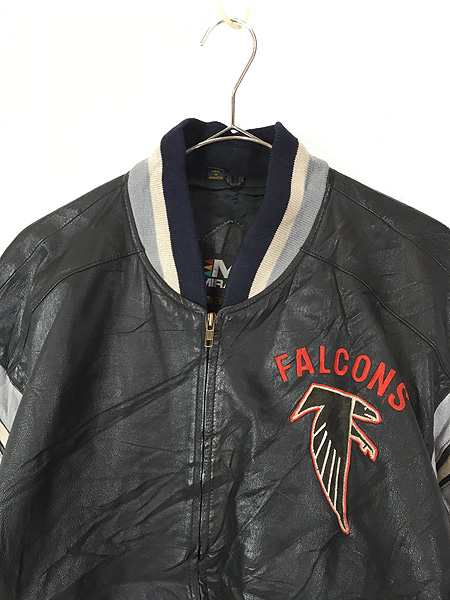 古着 90s NFL Atlanta Falcons ファルコンズ 本革 オールレザー