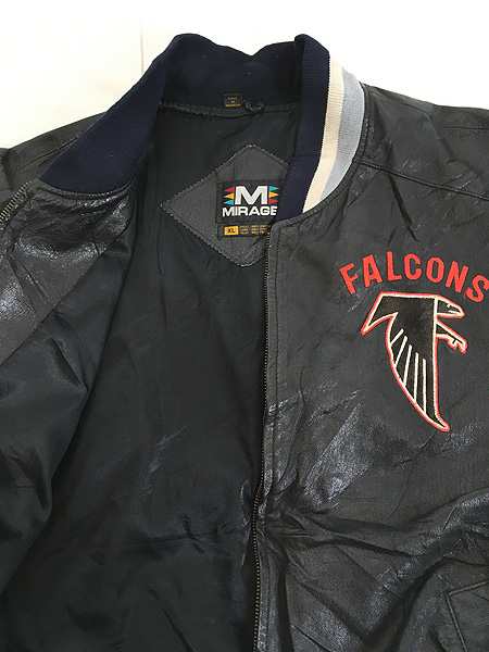 古着 90s NFL Atlanta Falcons ファルコンズ 本革 オールレザー