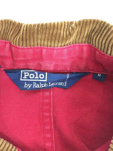 古着 90s Polo Ralph Lauren 襟 コーデュロイ ダック ハンティング ジャケット L 古着