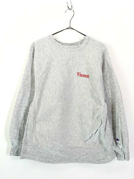 古着 80s Champion Reverse Weave 「WISCONSIN」 刺しゅう リバース スウェット M位 古着