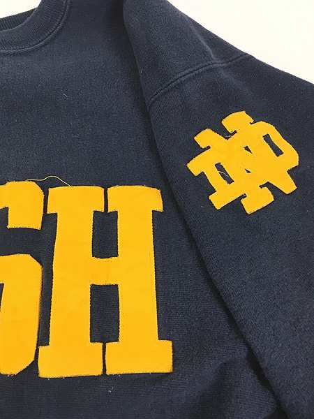 古着 90s USA製 Champion Reverse Weave 「Notre Dame IRISH」 パッチ