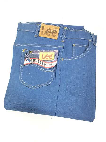 「Deadstock」 古着 70s USA製 Lee 201-0942 ストレッチ デニム パンツ ジーンズ ストレート W34 L30