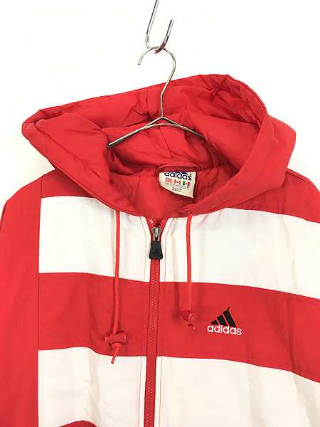 古着 90s adidas アシンメトリー ボーダー パデット ナイロン