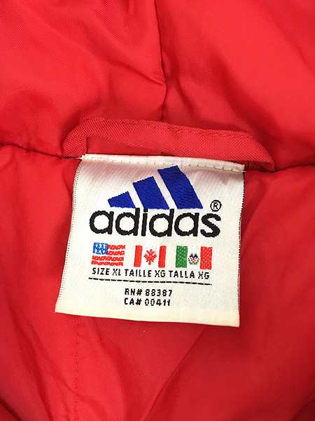 古着 90s adidas アシンメトリー ボーダー パデット ナイロン