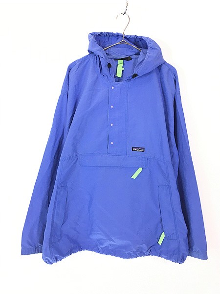 古着 91s USA製 Patagonia スナップ シェル アノラック パーカー ジャケット ラベンダー パッカブル XL 古着