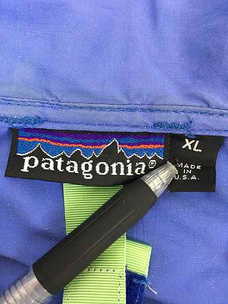 古着 91s USA製 Patagonia スナップ シェル アノラック パーカー ジャケット ラベンダー パッカブル XL 古着