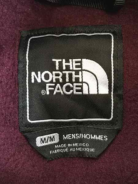 古着 TNF The North Face ワインレッド × 黒 POLARTEC デナリ フリース