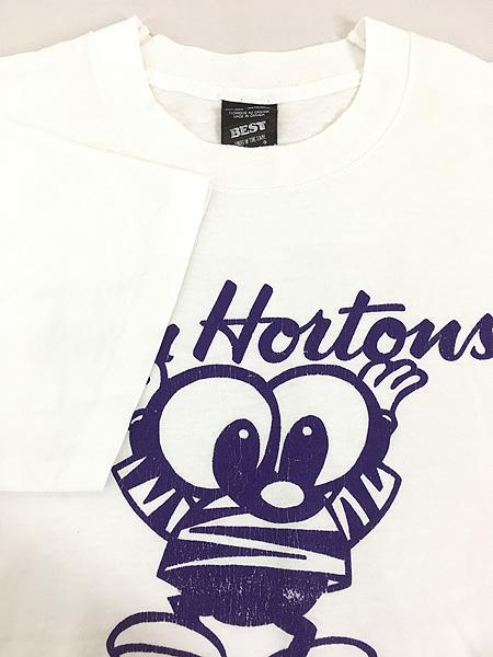 古着 80s Canada製 Tim Houtons ティム 企業 マスコット Tシャツ L 古着の通販は