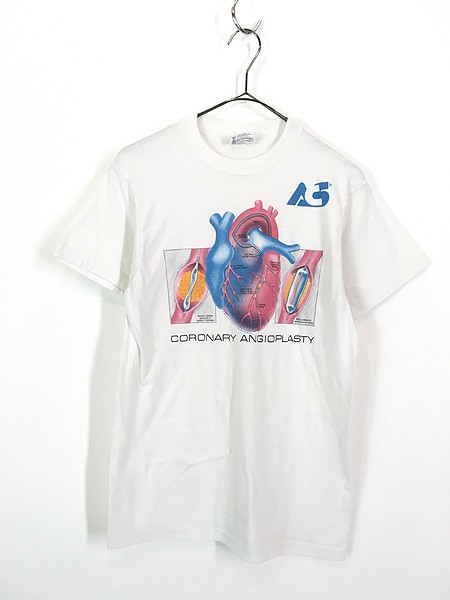 古着 80s 心臓 医学 手術 バイパス 臓器 アート Tシャツ M 古着の通販