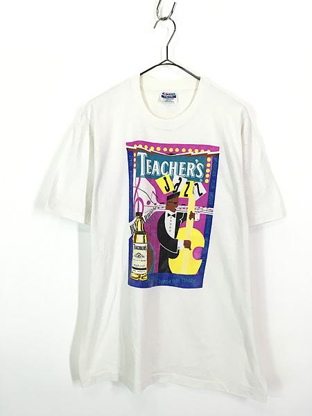 古着 80s USA製 TEACHER'S × JAZZ スコッチ ウイスキー 企業 ジャズ ミュージック Tシャツ L 古着の通販は 7,040円