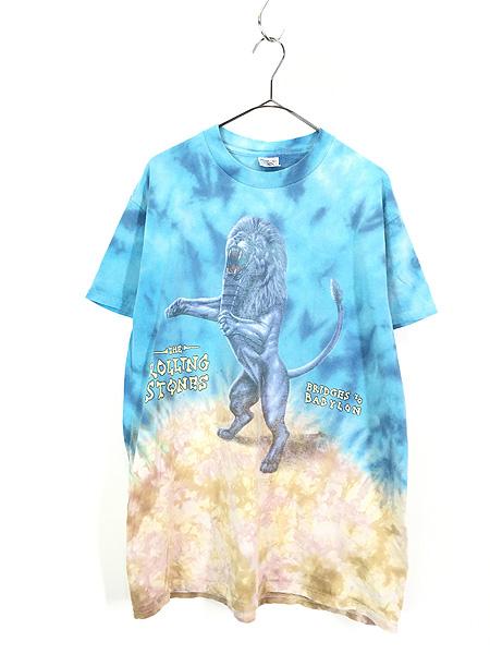 The Rolling Stones タイダイ Tシャツ L LIQUID BLUE USA製 リキッド