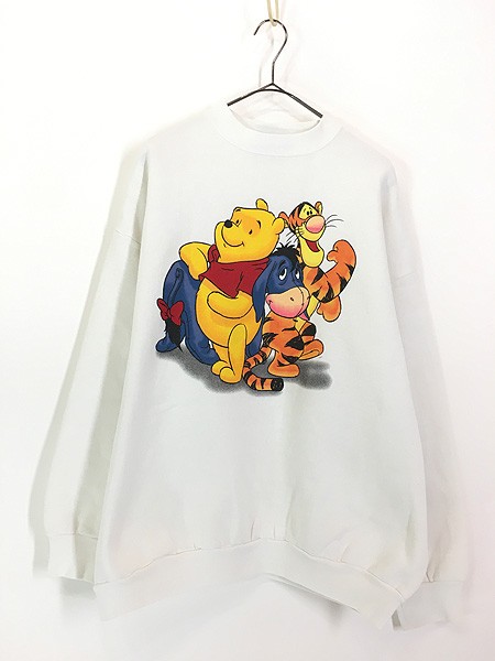 古着 90s USA製 Disney Pooh クマのプーさん ティガー イーヨ 仲良し