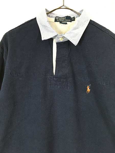 古着 90s USA製 Polo Ralph Lauren ワンポイント 刺しゅう ラガー