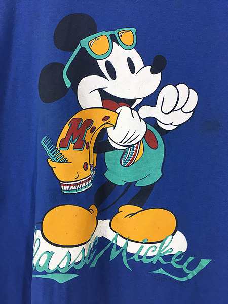 古着 90s USA製 Disney Classic Mickey ミッキー BIG プリント ...