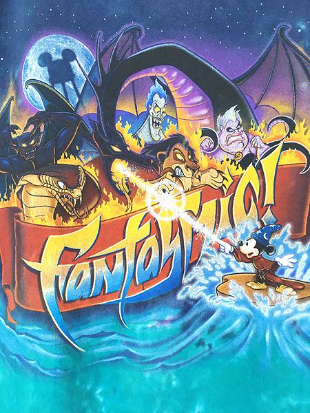 90s Disney ファンタズミック tシャツ タイダイ ヴィランズ ミッキー ディズニーヴィンテージ Disney VINTAGE 90s 00s ファンタズ