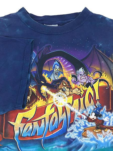 90s Disney ファンタズミック tシャツ タイダイ ヴィランズ ミッキー ディズニーヴィンテージ Disney VINTAGE 90s 00s ファンタズ