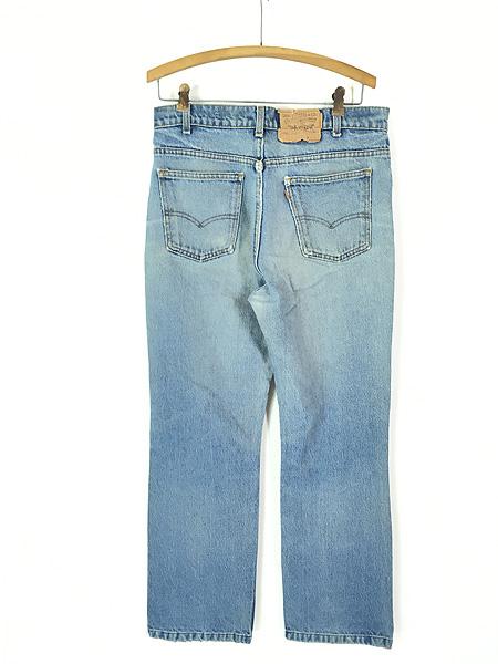 古着 80s USA製 Levi's 517-0217 ヒゲ ブルー デニム ブーツカット パンツ ジーンズ W33 L30 古着の通販は