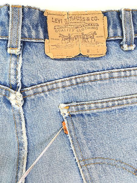 古着 80s USA製 Levi's 517-0217 ヒゲ ブルー デニム ブーツカット パンツ ジーンズ W33 L30 古着の通販は