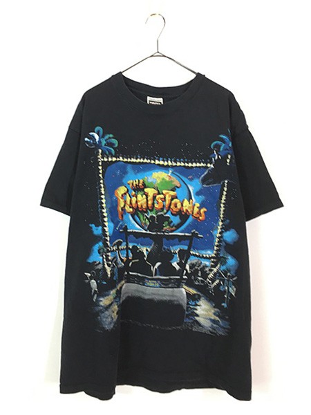 90s フリントストーン Tシャツ 黒 XL位 - Tシャツ/カットソー(半袖/袖なし)
