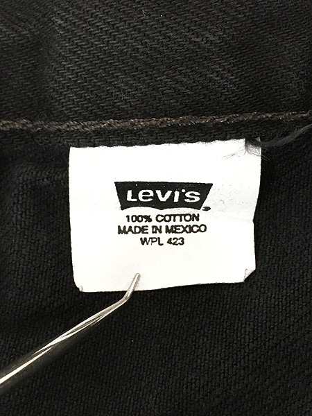 古着 00s Levi's 501-0660 内股 シングル サルファ ブラック デニム パンツ ジーンズ ストレート W33 L34 古着