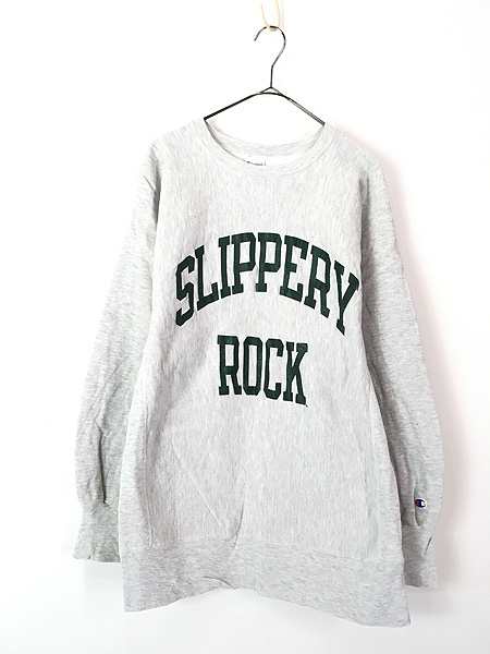 古着 90s USA製 Champion Reverse Weave 「SLIPPERY ROCK」 2段 アーチ