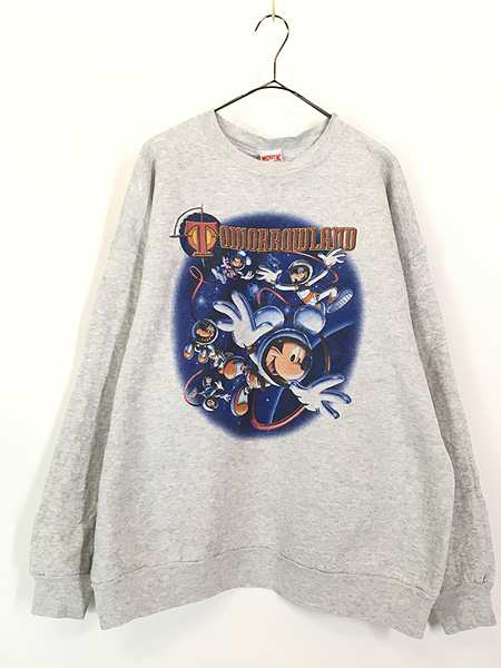 古着 90s USA製 Disney 「TOMORROW LAND」 ミッキー 宇宙 