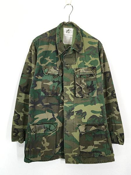 古着 80s 米軍 「Hot Weather」 ERDL リーフ 迷彩 ジャングル ファティーグ ジャケット S-L 古着の通販は