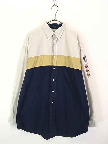 古着 90s CHAPS Ralph Lauren 「RACE S96 SPORTSMAN」 3カラー BD セーリング シャツ L 古着の通販は 6,603円