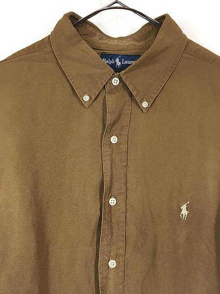古着 90s Ralph Lauren 「BLAKE」 ワンポイント ソリッド シルク
