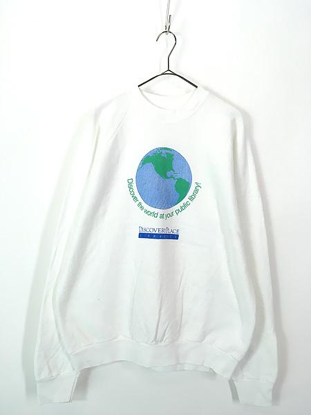 古着 90s USA製 Discovery Place Libraries 地球 図書館 スウェット トレーナー XXLの通販は 5,452円