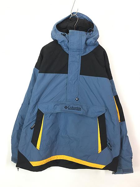 古着 90s Columbia パデット ナイロン アノラック パーカー ジャケット XL 古着