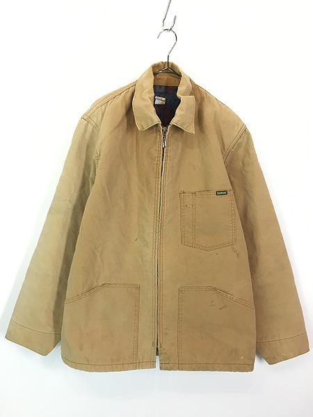 古着 80s USA製 OshKosh B'gosh ネイティブ ブランケット ライナー ブラウン ダック ワーク カバーオール ジャケット LRの通販は