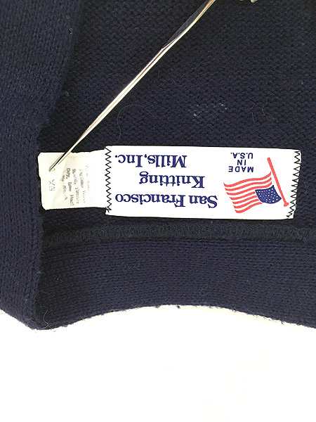 古着 80s USA製 San Francisco Knitting Mills フルジップ アクリル ニット ワーク カーディガン XL｜au  PAY マーケット