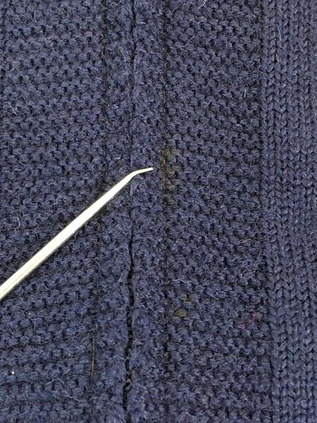 古着 80s 英国製 Le Tricoteur 人気 ガンジー フィッシャーマン パチポケ ヘビー ウール ニット カーディガン XL位の通販は