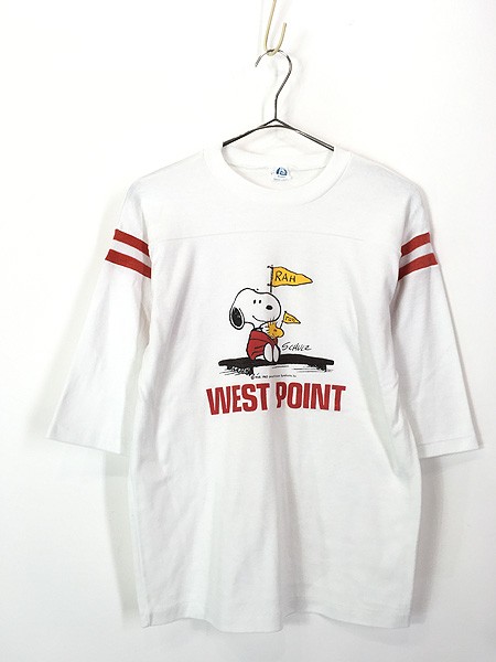 80s ビンテージ ミリタリー リンガーTシャツ USMA WEST POINT