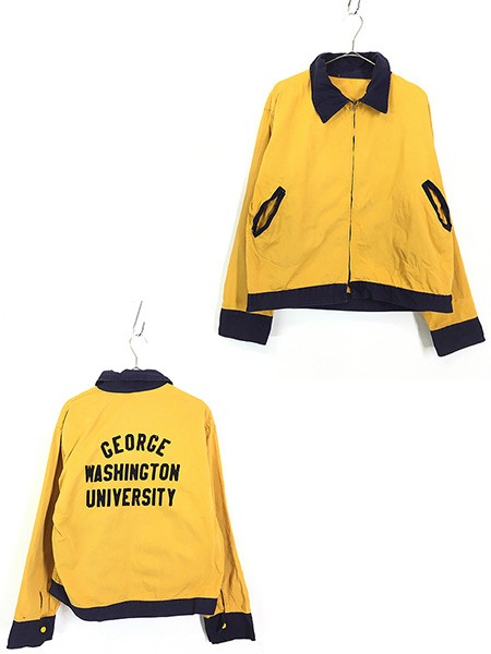 古着 50s ALVIN 「George Washington University」 フロッキー 2トーン コットンツイル スポーツ ジャケット 44R