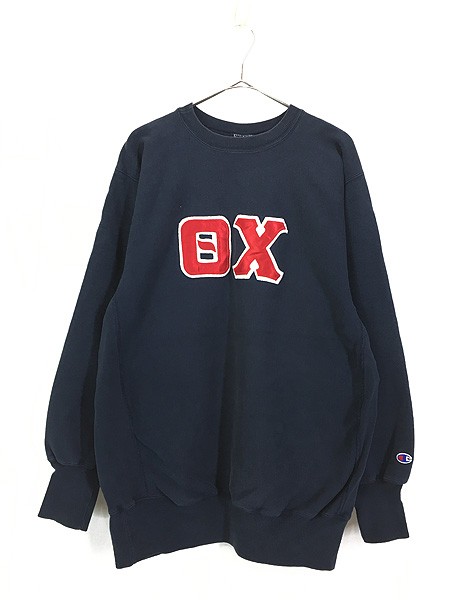 古着 90s Champion Reverse Weave 「Theta Chi」 パッチ リバース スウェット XXL 古着