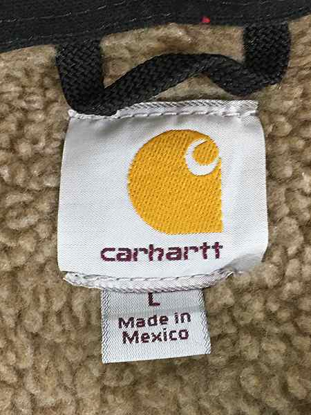 古着 Carhartt 裏ボア レッド ブラウン ダック サンドストーン リッジ コート L 古着