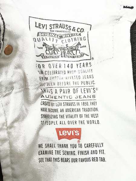 古着 90-00s Levi's 505 ブラック デニム パンツ ジーンズ スリム W35 L32