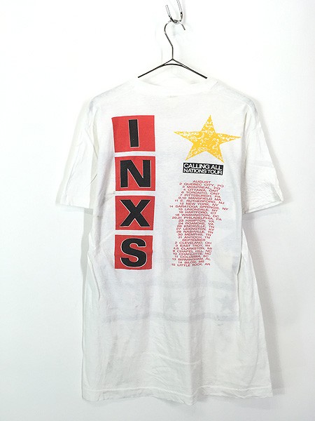 古着 80s INXS 「calling all nations tour」 ツアー ロック バンド T