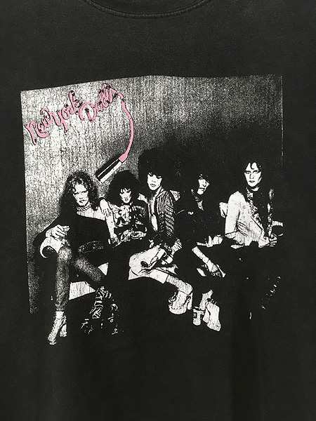 古着 90s USA製 New York Dolls フォト ロック パンク Tシャツ XL 古着