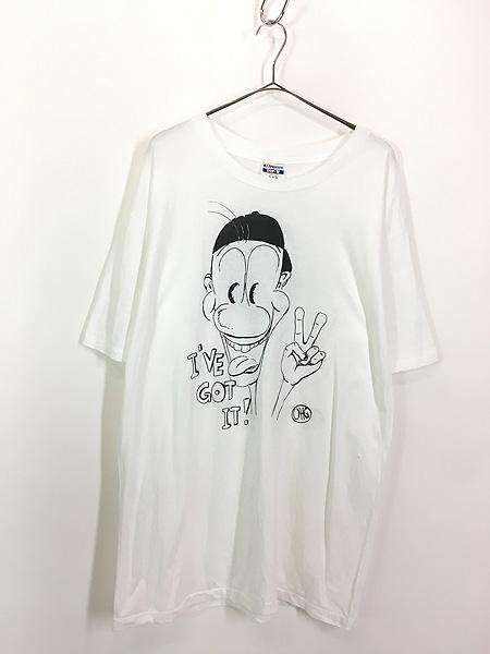 古着 90s USA製 「I'VE GOT IT!」 ピース 両面 モノクロ ポップ アート Tシャツ XL 古着 5,387円