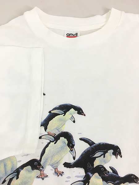 古着 90s USA製 ペンギン アニマル グラフィック Tシャツ L 古着の通販