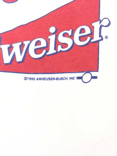 古着 90s USA製 Budweiser バドワイザー ビール 企業 メッセージ T