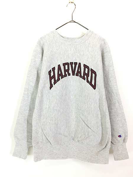 古着 80s USA製 Champion Reverse Weave 人気 「HARVARD」 染込み リバース スウェット L 古着