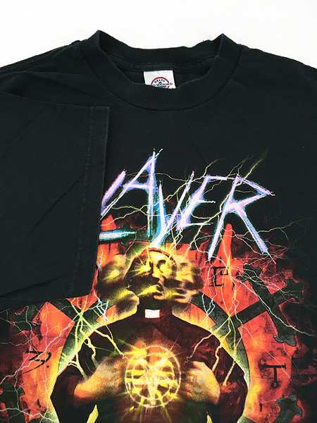 古着 00s SLAYER 「Bad Priest」 スラッシュ メタル ロック バンド T