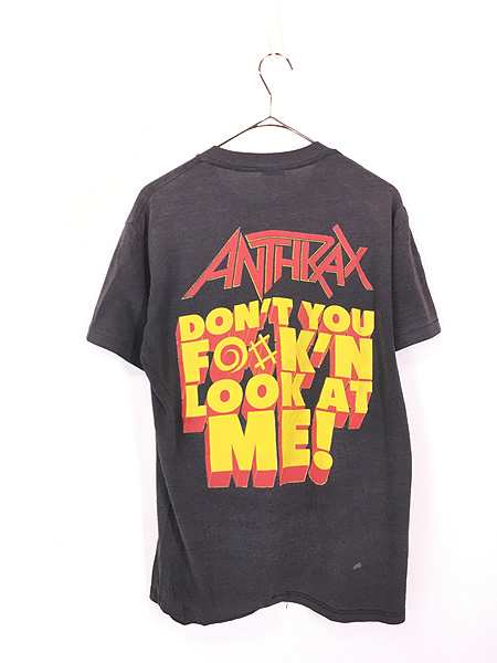 古着 80s USA製 ANTHRAX 「DON'T YOU FUCK'N LOOK AT ME!」 ヘヴィ ...